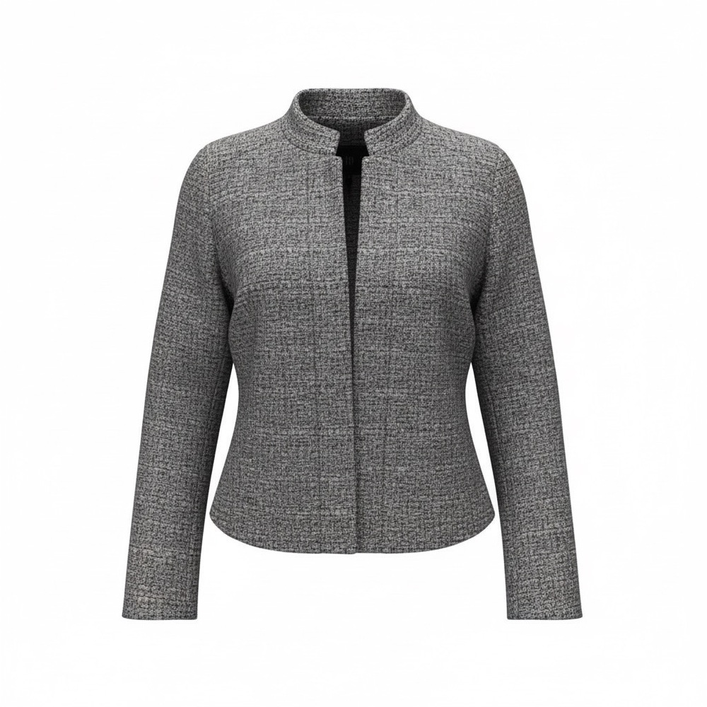 David Lawrence Charcoal 100% Wool Blazer Size 8 Minimalist Tailored Office Work